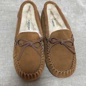 Chestnut Kids Moccasins with Bow